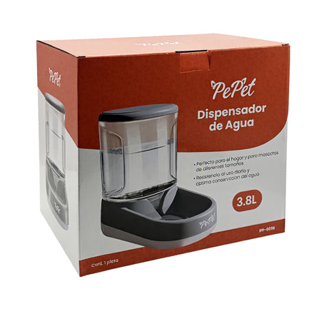 Dispensador de Agua Pepet Automatico 3.8 Litros para Mascotas