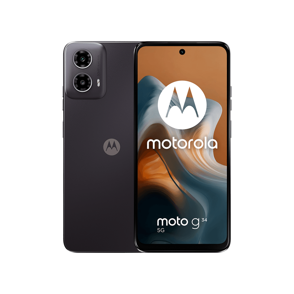 Motorola G34 5G 256GB 8GB RAM negro 6.5" Qualcomm cámara 50+2MP selfie 16MP Android 14