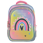 Mochila Perfect Choice Explorer rosa escolar para niños diseño de arcoiris modelo PC-084396