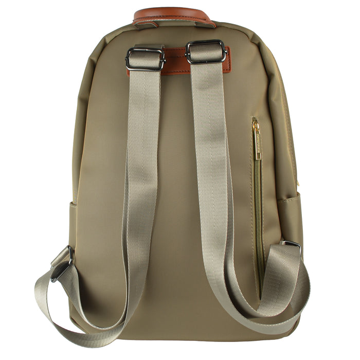 Mochila Perfect choice para laptop Sahara modelo PC-084884 color Café con Naranja