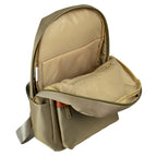 Mochila Perfect choice para laptop Sahara modelo PC-084884 color Café con Naranja