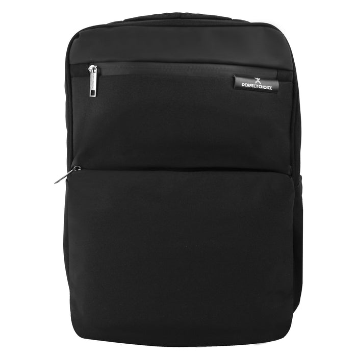 Mochila ejecutiva Perfect Choice para laptop 15.6 pulg a 17 pulg modelo PC-085072 color Negro