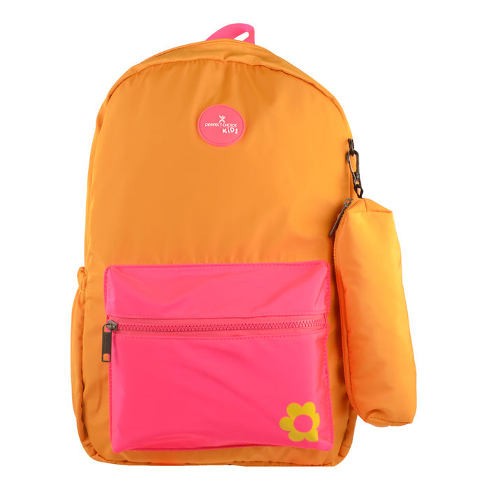 Mochila escolar Perfect Choice para niños Groovy modelo PC-085126 color Amarillo
