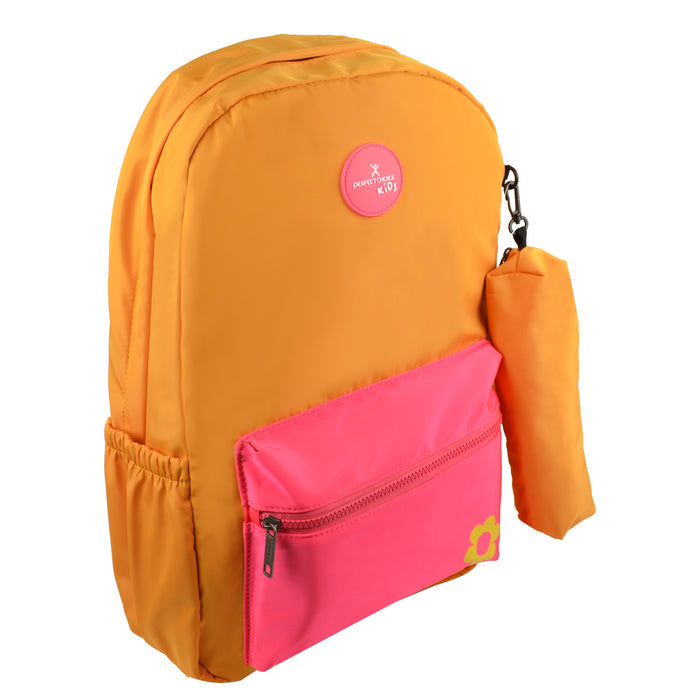 Mochila escolar Perfect Choice para niños Groovy modelo PC-085126 color Amarillo
