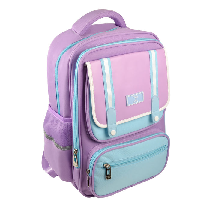 Mochila escolar Perfect Choice para niños Brumby modelo PC-085171 color Rosa con Azul