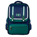 Mochila escolar Perfect Choice para niños Brumby modelo PC-085188 color Azul con Verde