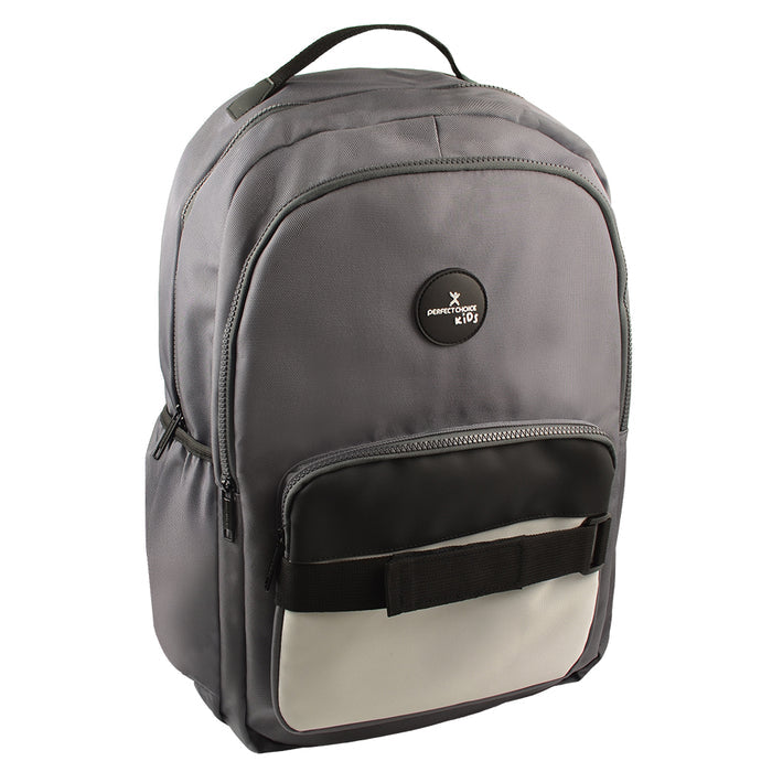 Mochila escolar Perfect Choice para niños Loopy modelo PC-085201 color Gris