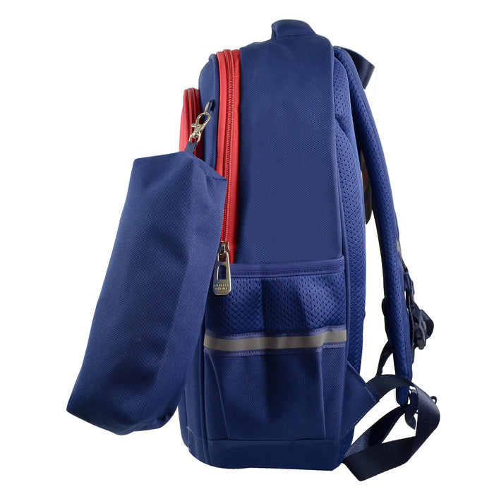 Mochila Escolar Perfect Choice para niños Bookery modelo PC-085232 color Azul con Rojo