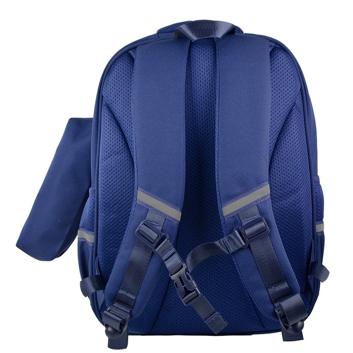 Mochila Escolar Perfect Choice para niños Bookery modelo PC-085232 color Azul con Rojo