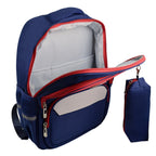 Mochila Escolar Perfect Choice para niños Bookery modelo PC-085232 color Azul con Rojo