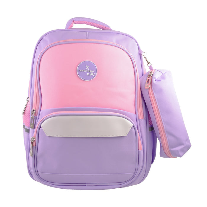 Mochila Escolar Perfect Choice para niños Bookery modelo PC-085249 color Lila con Rosa