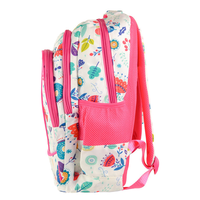 Mochila Escolar Perfect Choice para Niños Brooklyn diseño de Flores modelo PC-085317