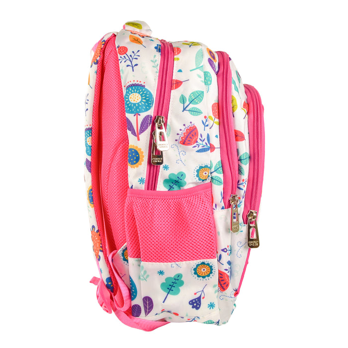 Mochila Escolar Perfect Choice para Niños Brooklyn diseño de Flores modelo PC-085317