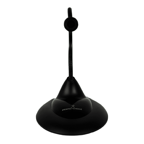 Microfono Perfect Choice de Lujo con Cuello Flexible PC-110279 Alámbrico color Negro