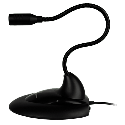 Microfono Perfect Choice de Lujo con Cuello Flexible PC-110279 Alámbrico color Negro