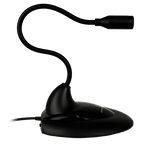 Microfono Perfect Choice de Lujo con Cuello Flexible PC-110279 Alámbrico color Negro