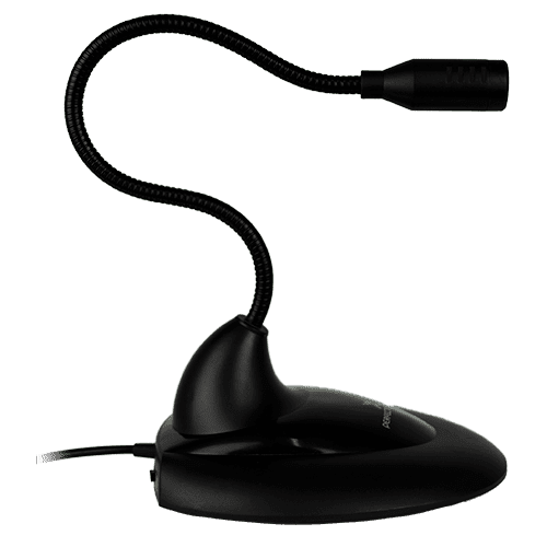 Microfono Perfect Choice de Lujo con Cuello Flexible PC-110279 Alámbrico color Negro