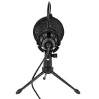 Microfono Perfect Choice con filtro anti POP y tripie de escritorio 3.5mm frecuencia de 20HZ modelo PC-110583 color Negro