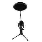 Microfono Perfect Choice con filtro anti POP y tripie de escritorio 3.5mm frecuencia de 20HZ modelo PC-110583 color Negro