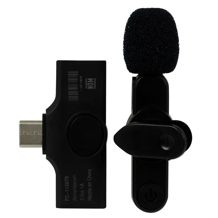 MICROFONO PERFECT CHOICE INALAMBRICO PARA STRAMING FIDELITY USB-C 20HZ NEGRO PC-112679