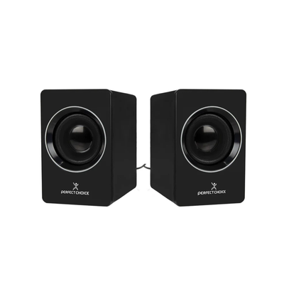 Bocinas Perfect Choice Estéreo Mosso 3.5mm USB Negro