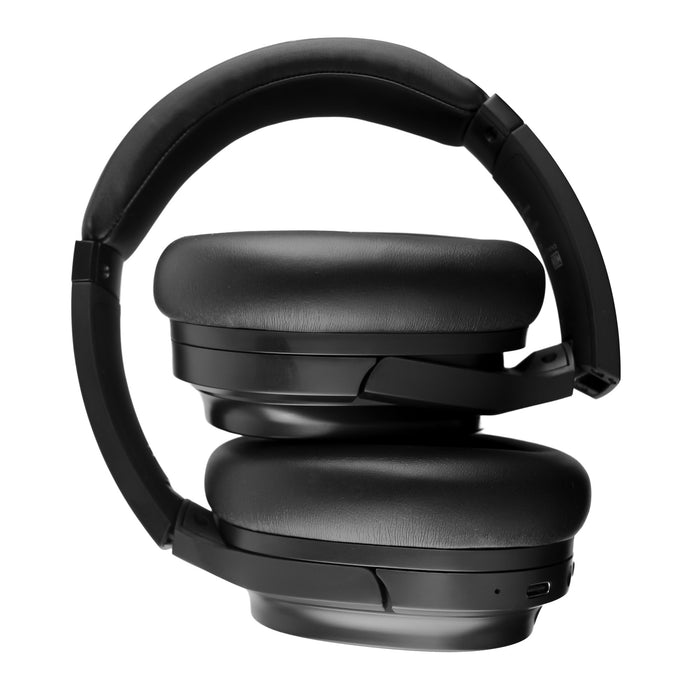 Audifono diadema Perfect Choice BT 5 microfonos cancelacion de ruido activa 40hrs ANC hibrido con estuche de viaje modelo PC-117315 color Negro