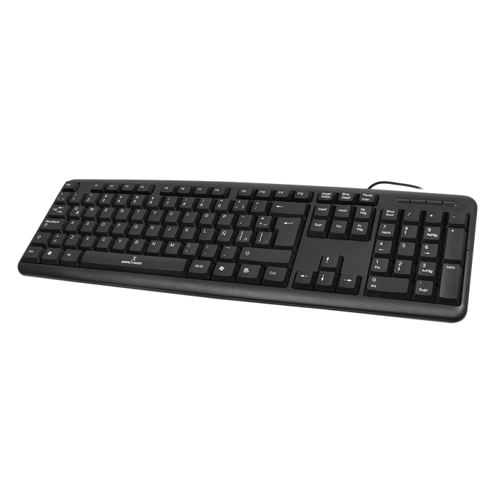 Teclado Perfect Choice alambrico USB modelo PC-201038 color Negro