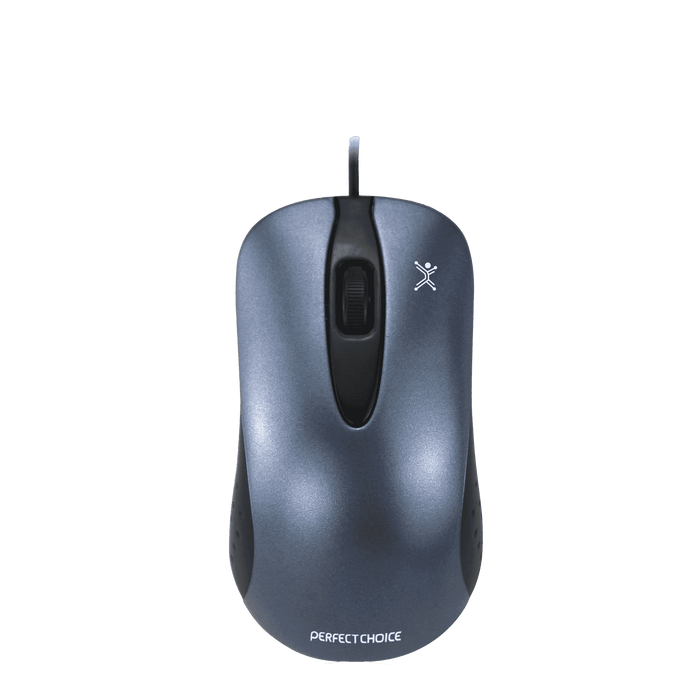 Kit teclado mouse y diadema Perfect Choice negro con azul alambrico USB 1000DPI
