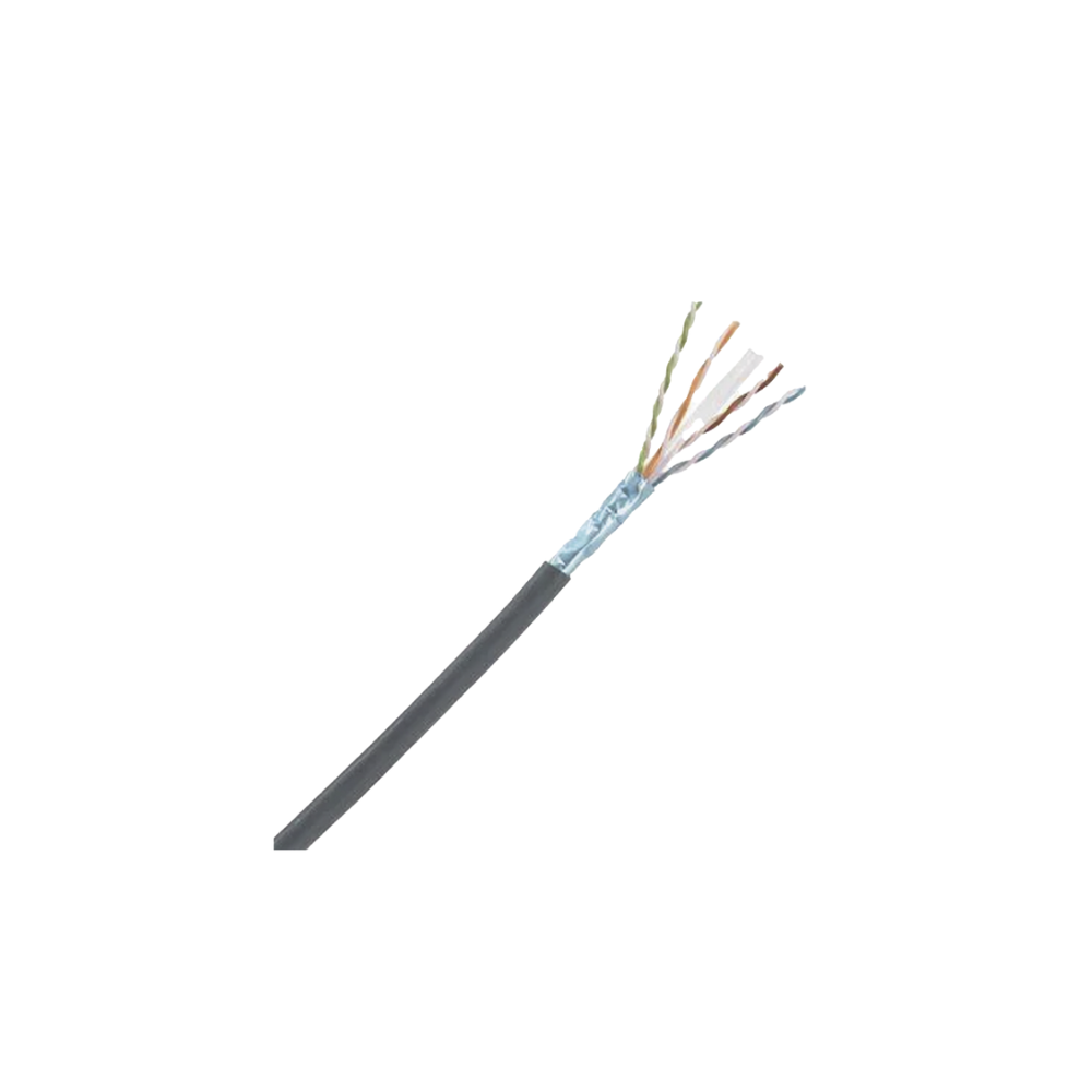 Bobina de Cable Blindado F/UTP 4 Pares, Cat6A, 10GBase-T, LSZH (Libre de Gases Tóxicos), Negro, 305m