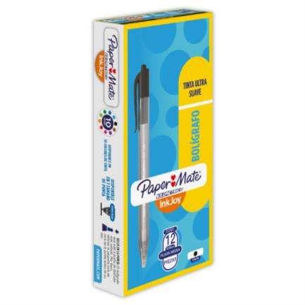 Boligrafo Kilometrico Retractil Negro 1.0 C/12