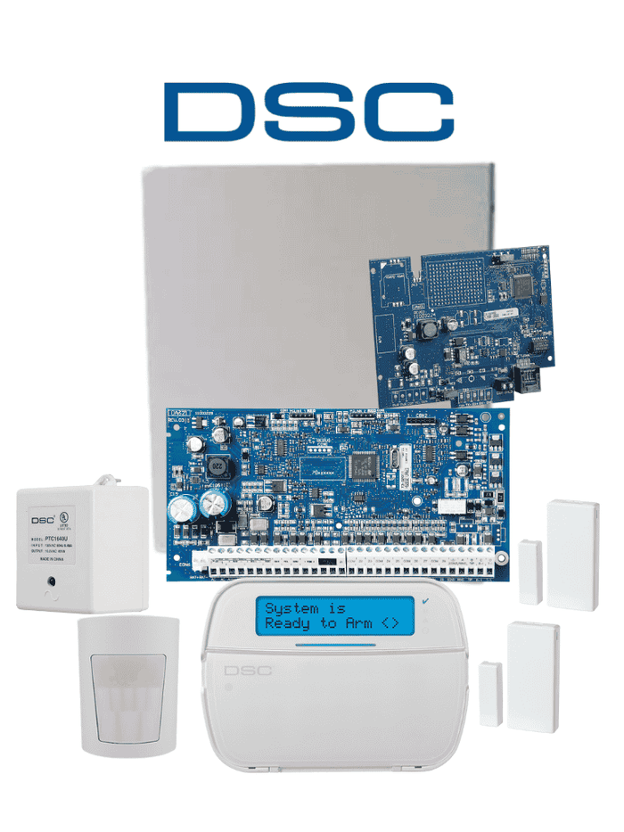 Paquete DSC NEO-RF-LCD-IP-SB NEO, de 32 Zonas Inalámbricas, Panel HS2032, Comunicador TL280E, Teclado alfanumérico.