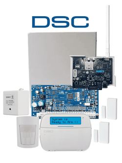 DSC Kit Sistema de Alarma NEO, Inalámbrico, 32 Zonas de Alarma, 1 Sensor de Movimiento, 2 Sensores Puerta/Ventana, con Panel de Control