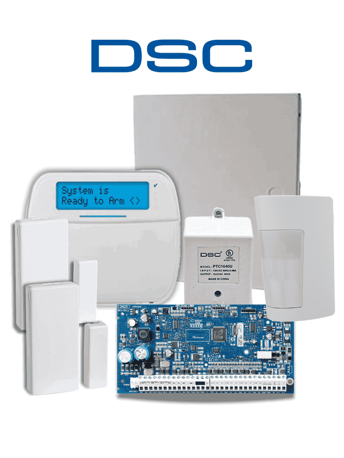 Paquete NEO DSC NEO-RF-LCD-SB ,con 32 Zonas Inalámbricas, Panel HS2032, Teclado LCD Alfanumérico HS2LCDRF9, Gabinete GTVCMX003.