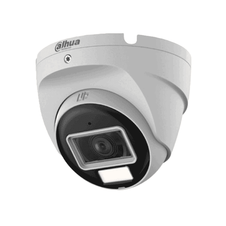 Dahua DH-HAC-T2A51N-U-IL-A Cámara Domo 5MP Serie Cooper Lente 2.8mm 100° Iluminación Dual Inteligente IR 30M Luz Cálida 20M Micrófono Integrado Metálica IP67 Exterior