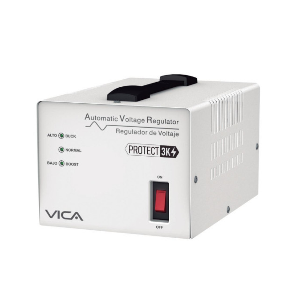 Regulador Vica PROTECT 3K, 3KVA, 1800W, 4 Tomas