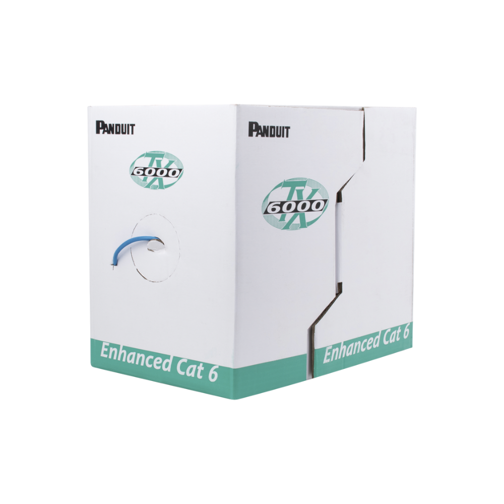 Bobina de Cable UTP Cat6 Mejorado 305m Cobre TX6000 PanNet Azul PVC