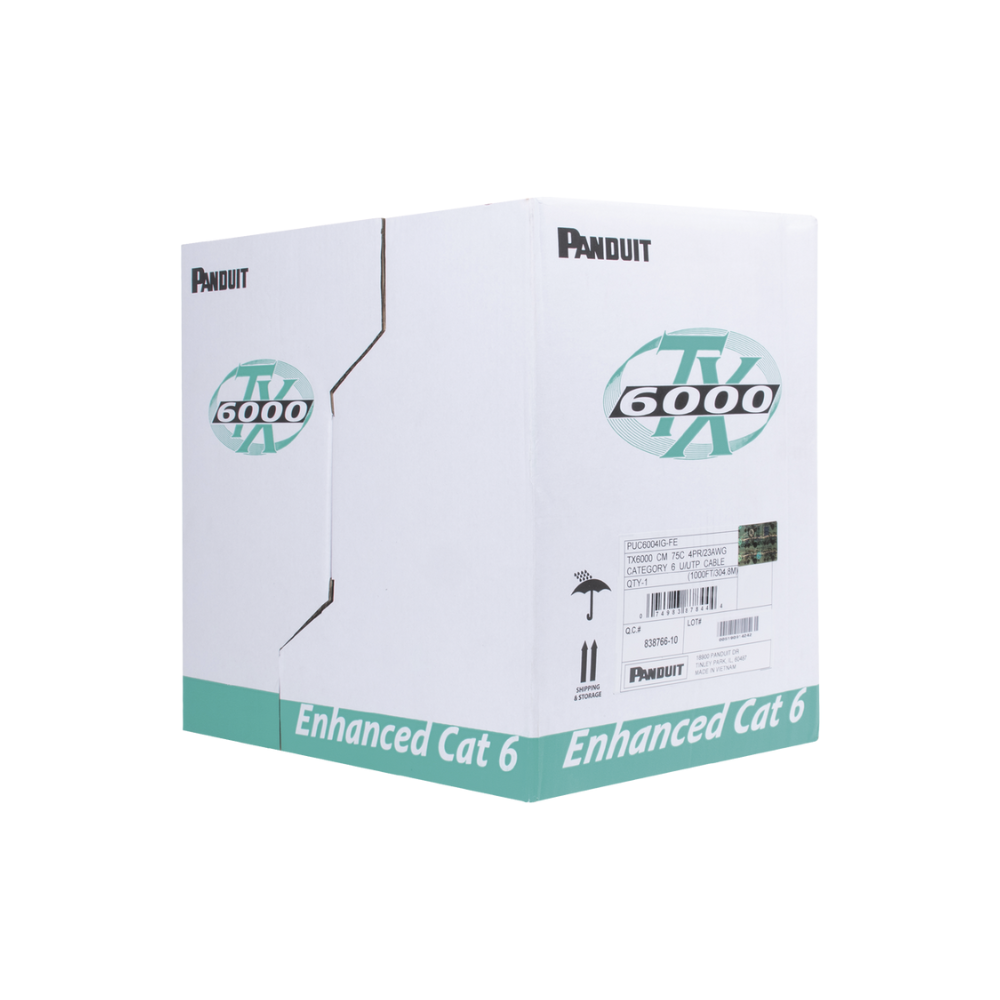 Bobina de Cable UTP Cat6 Mejorado 305m Gris TX6000 PanNet PVC