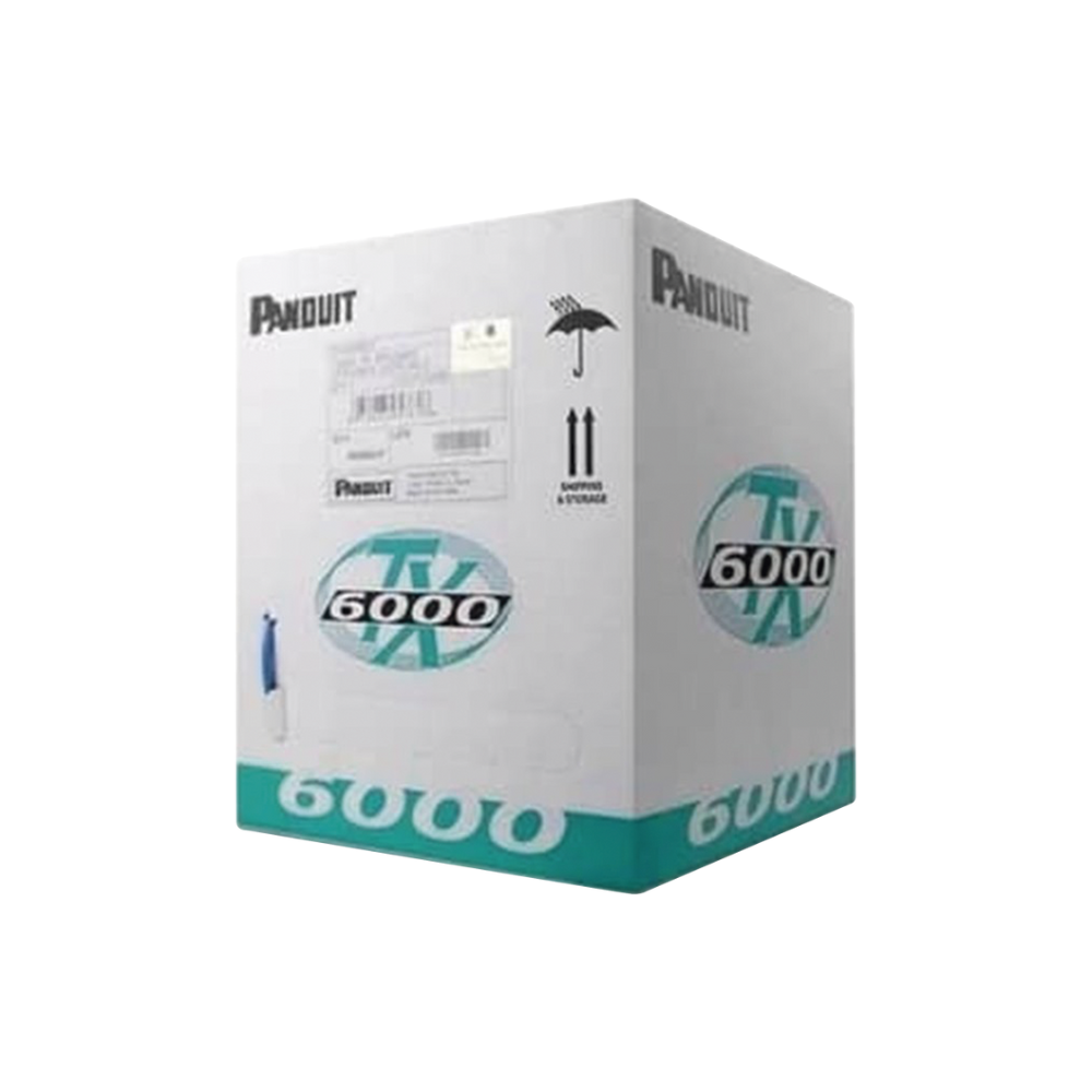 Bobina de Cable UTP 305m de Cobre, TX6000 PanNet, Reelex, Blanco, Cat6 Mejorado (23 AWG), PVC (CMR, Riser), 4 Pares