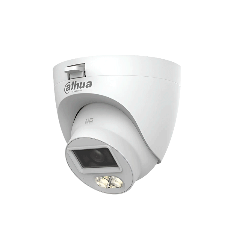 Dahua DH-HAC-HDW1801TLQN-IL-A-S3 Cámara Domo 4K HDCVI X Plus Iluminador Dual Inteligente Lente 2.8mm 106° Micrófono Integrado Iluminación IR + Luz Cálida 20M WDR Real 120dB