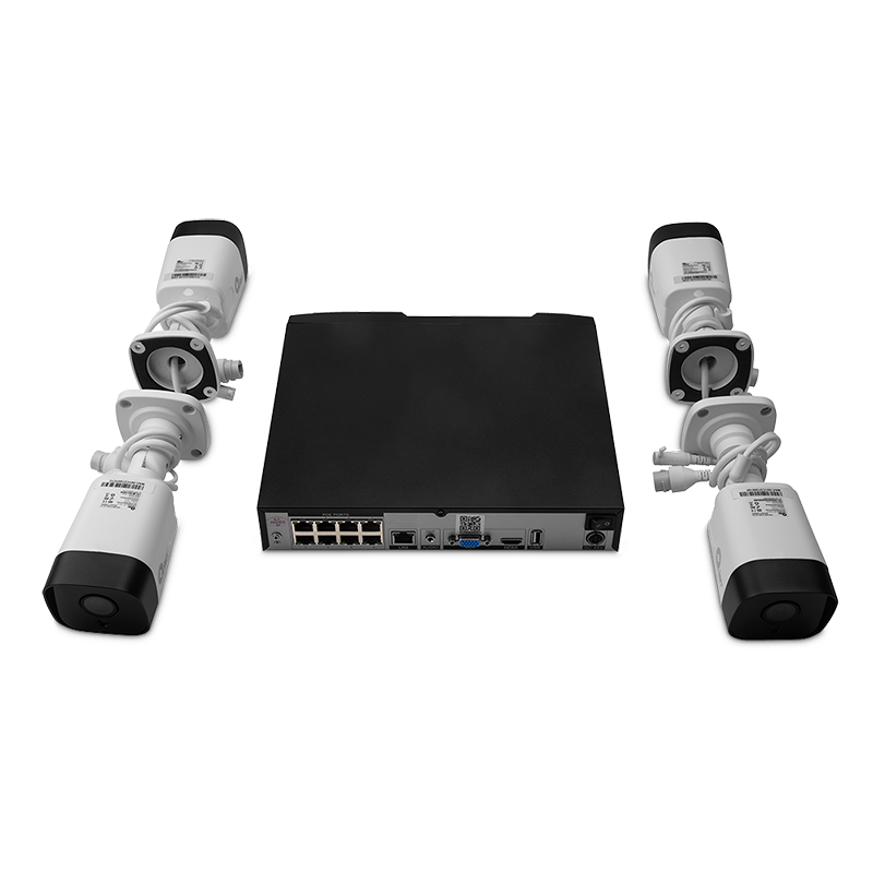 NVR Qian Kit 8CH 5MP PoE Cámara Bullet 1TB HDD Incluido QET N0854