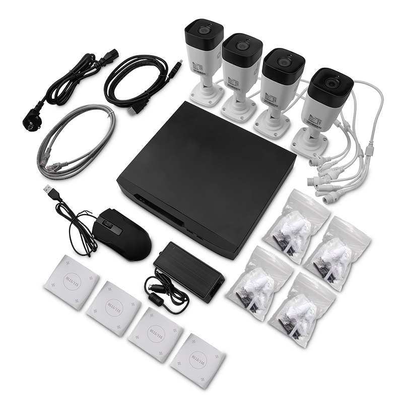 NVR Qian Kit 8CH 5MP PoE Cámara Bullet 1TB HDD Incluido QET N0854