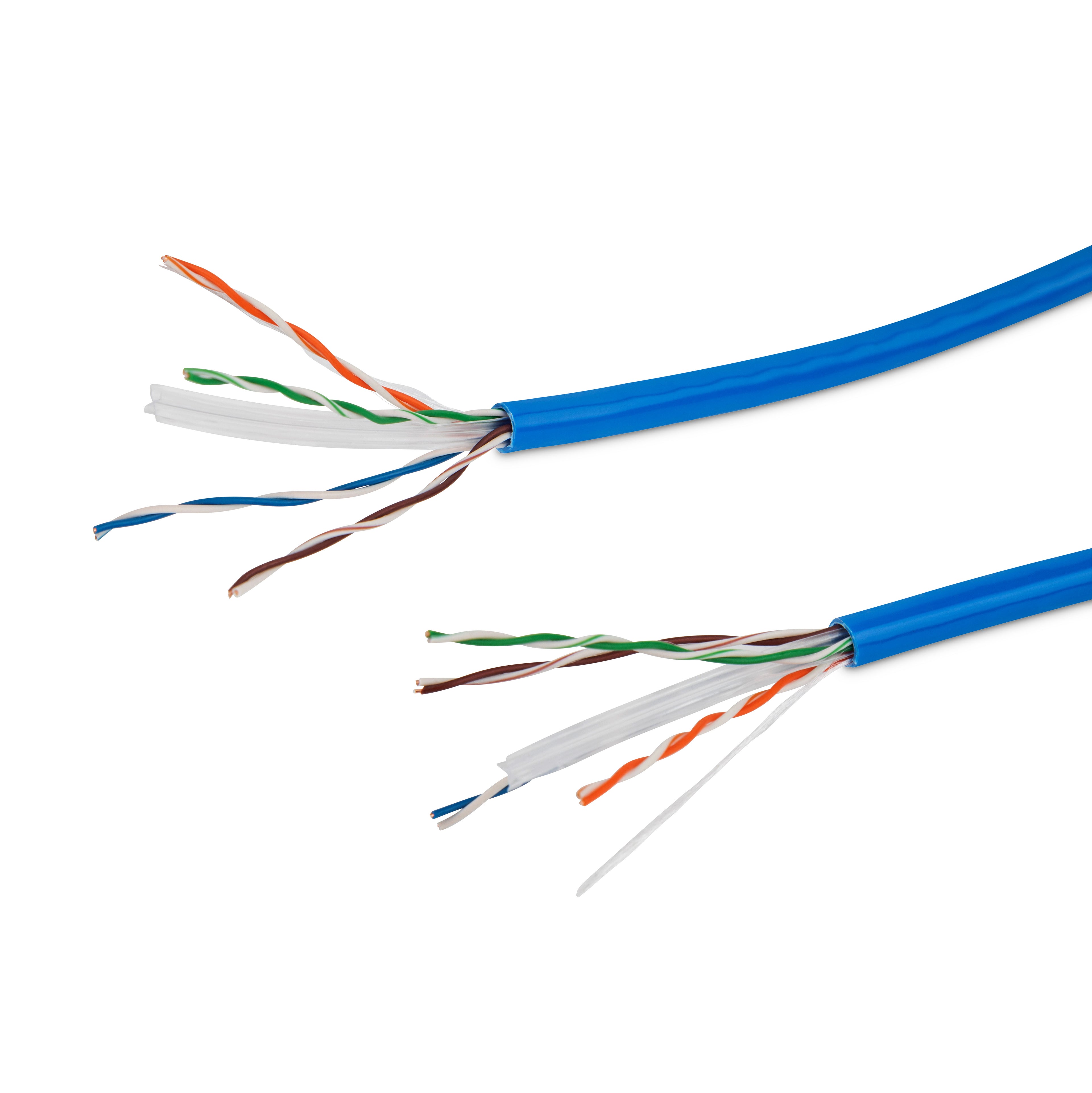 Bobina Qian 100M UTP Cat6 Interior Azul 23AWG QHR CAT6 10