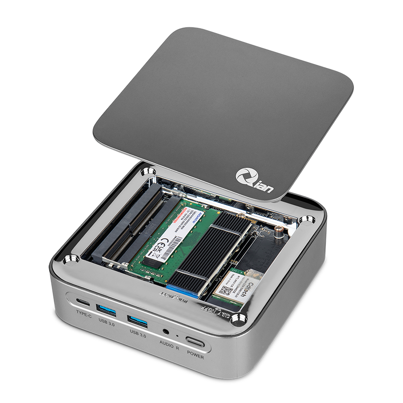 Mini PC Qian QII 11515 Intel 11 16GB DDR4 SSD NVMe 512GB W11 Pro Trial