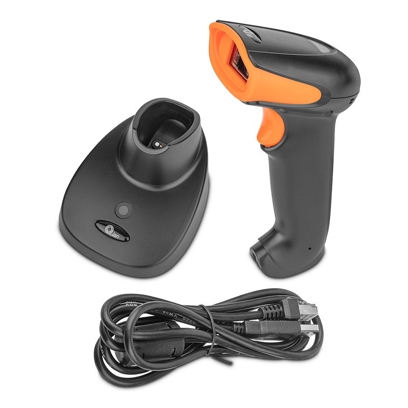 Lector Código Barras Qian 1D 2D Base Inalámbrico USB QOB 2DMFE