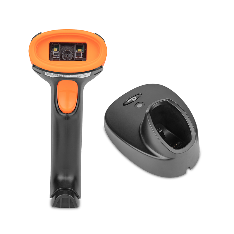 Lector Código Barras Qian 1D 2D Base Inalámbrico USB QOB 2DMFE