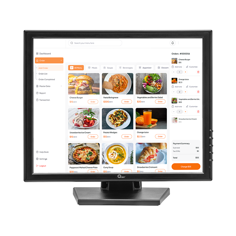 Monitor Touch LED Qian Tiago QPMT1701 17 Pulgadas USB VGA HDMI 1280x1024PX