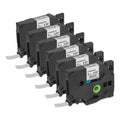 Cinta Etiquetas Laminada Qian 6 Pack Negro Blanco QZE 221