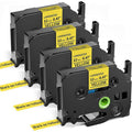 Cinta Etiquetas Laminada Qian 6 Pack Negro Amarillo QZE 231