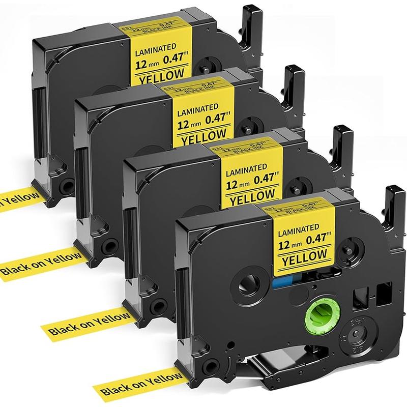 Cinta Etiquetas Laminada Qian 6 Pack Negro Amarillo QZE 231