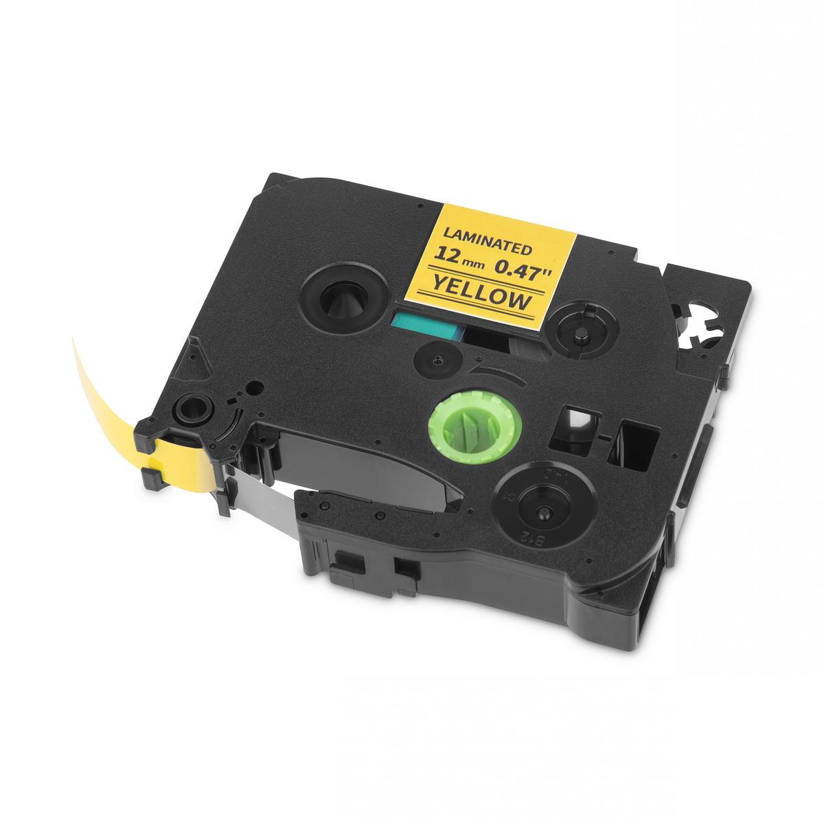 Cinta Etiquetas Laminada Qian 6 Pack Negro Amarillo QZE 631